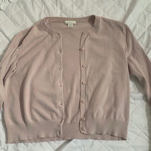 Pink button up h&m cardigan